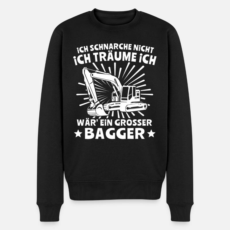 Baggerfuehrer Baggerfahrer - Männer Premium Bio Pullover - Schwarz