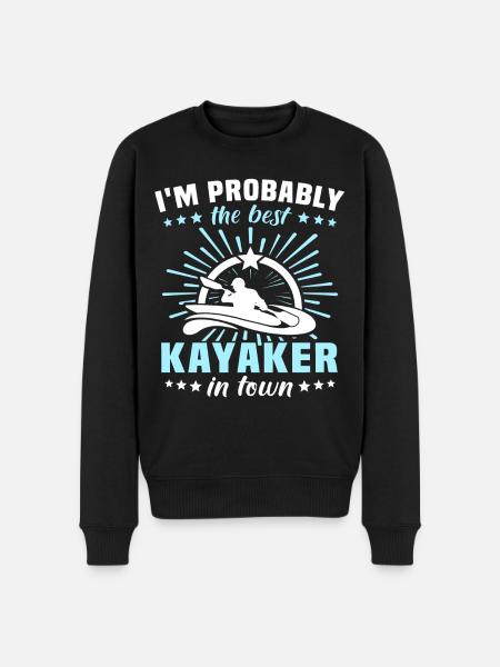 Kayaking Kayaker - Männer Premium Bio Pullover - Schwarz
