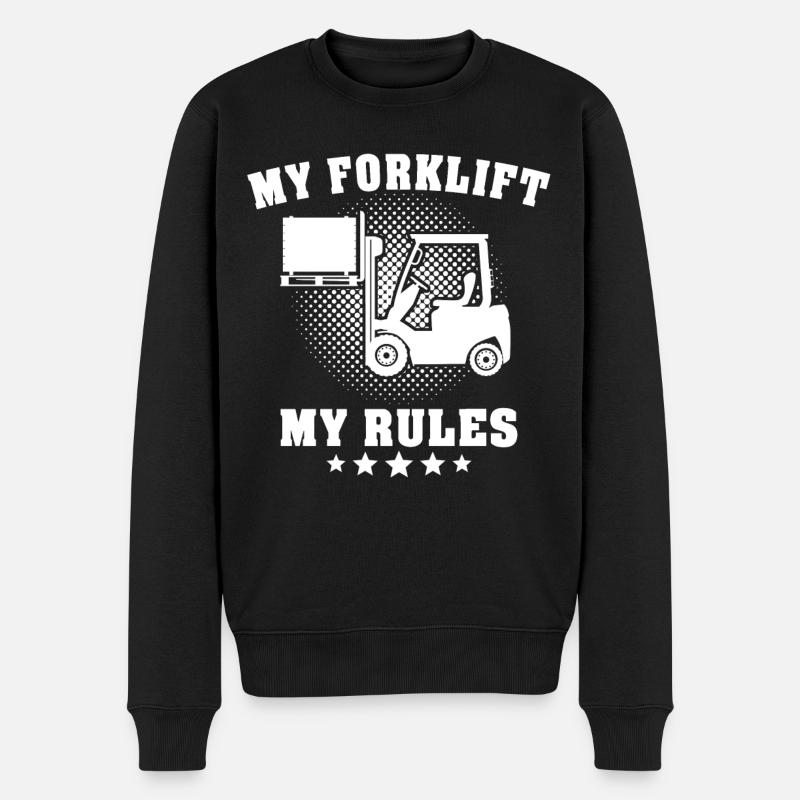 Stapler Staplerfahrer - Männer Premium Bio Pullover - Schwarz
