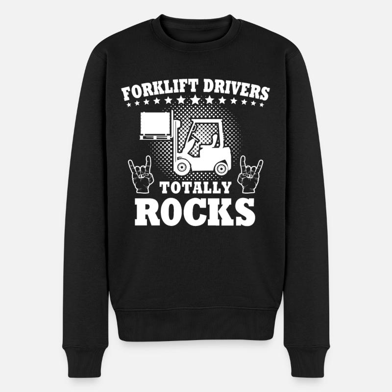 Staplerfahrer Stapler Gabelstapler - Männer Premium Bio Pullover - Schwarz