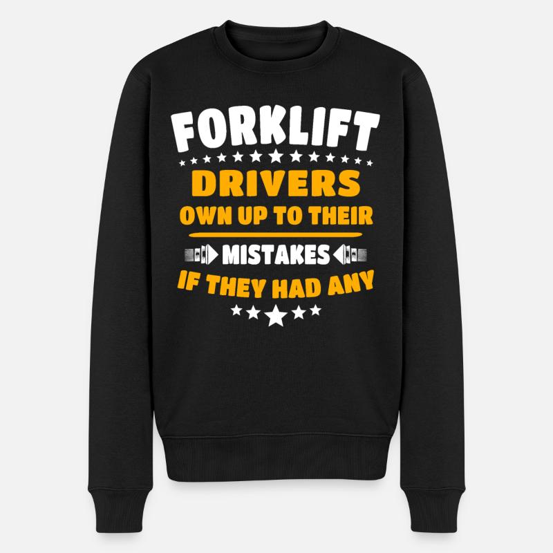 Stapler Gabelstapler - Männer Premium Bio Pullover - Schwarz