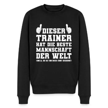 Fußballmannschaft Fußball Trainer - Männer Premium Bio Pullover - Schwarz - Vorne - Nico (187cm)