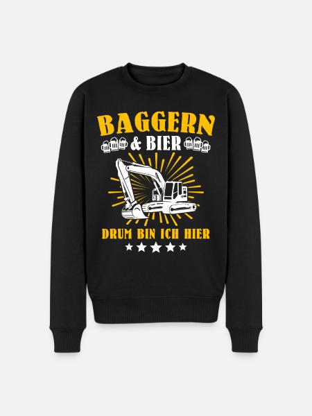 Baggerfahrer Bagger - Männer Premium Bio Pullover - Schwarz