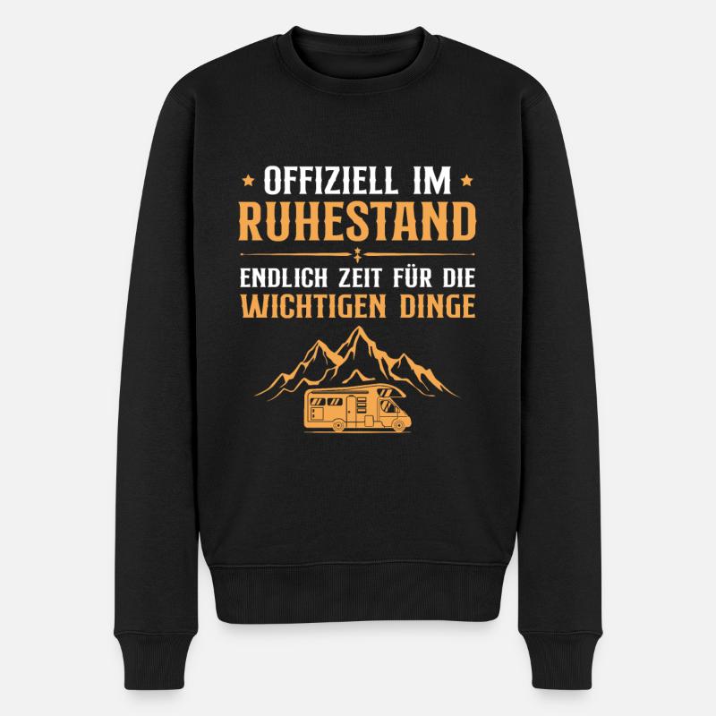 Rente Pension Wohnmobil Rentner - Männer Premium Bio Pullover - Schwarz