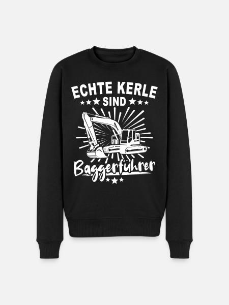 Baggerfuehrer Baggerfahrer - Männer Premium Bio Pullover - Schwarz