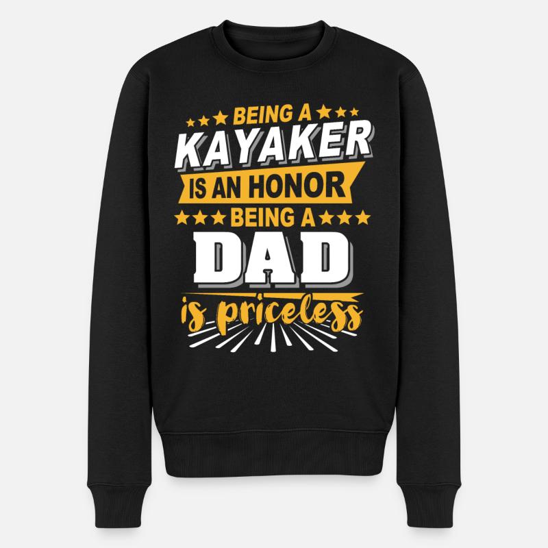 Kayak Papa Kayaking - Pull Premium bio Homme - noir