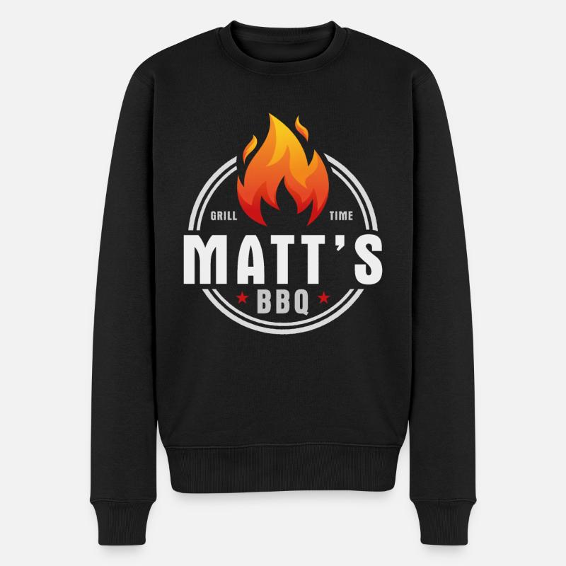 Matts BBQ - Pull Premium bio Homme - noir