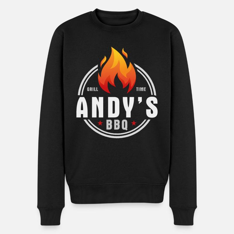 Andys BBQ - Männer Premium Bio Pullover - Schwarz