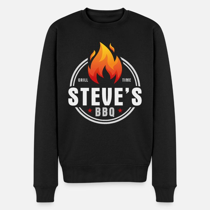 Steves BBQ - Pull Premium bio Homme - noir