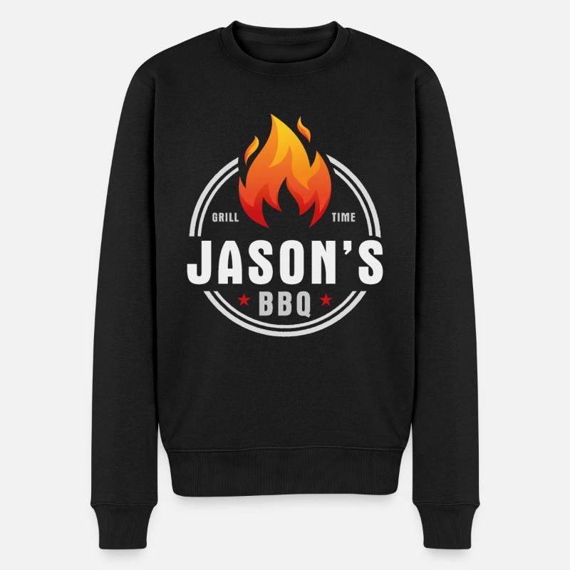 Jasons BBQ - Pull Premium bio Homme - noir