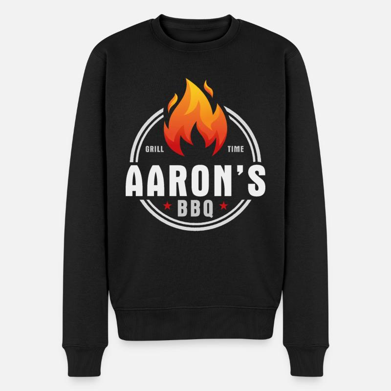 Aarons BBQ - Pull Premium bio Homme - noir