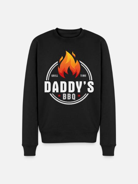 Daddys BBQ - Men's Premium Organic Jumper - black