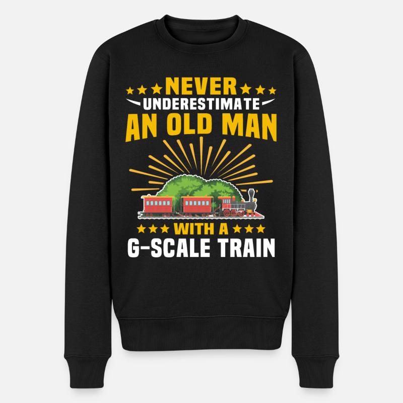 Gartenbahn Mann Garteneisenbahn Spur G - Männer Premium Bio Pullover - Schwarz