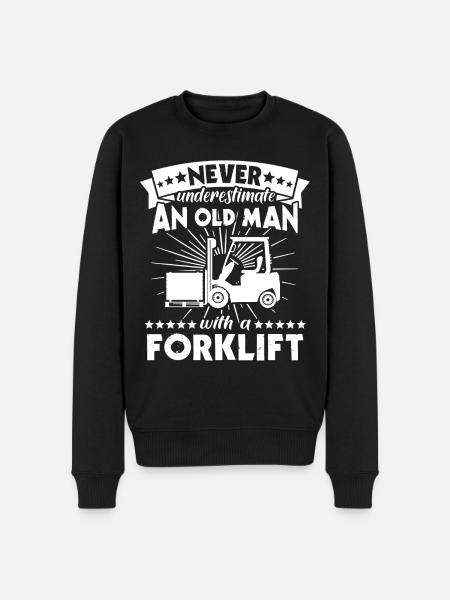Underestimate man forklift - Men's Premium Organic Jumper - black