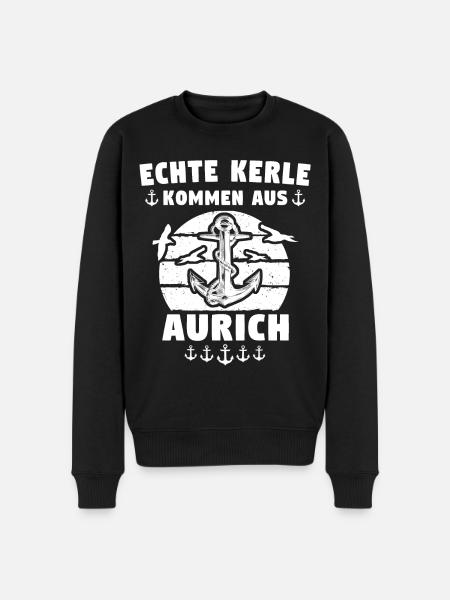 Aurich - Männer Premium Bio Pullover - Schwarz