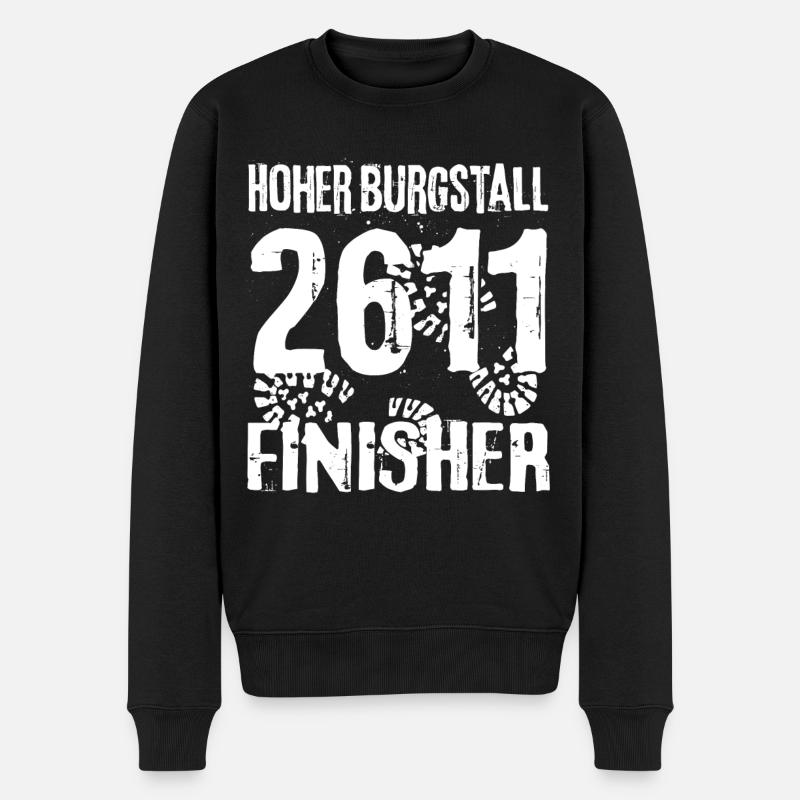 Hoher Burgstall Berg Sieben Gipfel Stubai Wandern - Männer Premium Bio Pullover - Schwarz