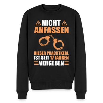 Orchideenhochzeit Ehemann 17. Hochzeitstag Geschen - Männer Premium Bio Pullover - Schwarz - Vorne - Nico (187cm)