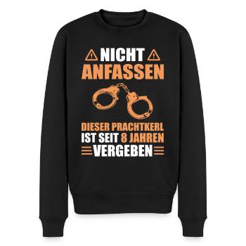 Blechhochzeit Ehemann 8. Hochzeitstag Geschenk - Männer Premium Bio Pullover - Schwarz - Vorne - Nico (187cm)