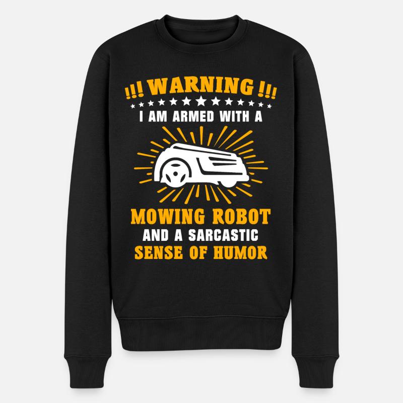 Mähroboter Rasenmäher Roboter Rasenmähroboter - Männer Premium Bio Pullover - Schwarz