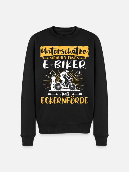 Ebike Eckernförde Ebiking Eckernförderer E-Biker - Männer Premium Bio Pullover - Schwarz