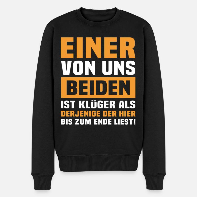 Klüger Als Du - Männer Premium Bio Pullover - Schwarz