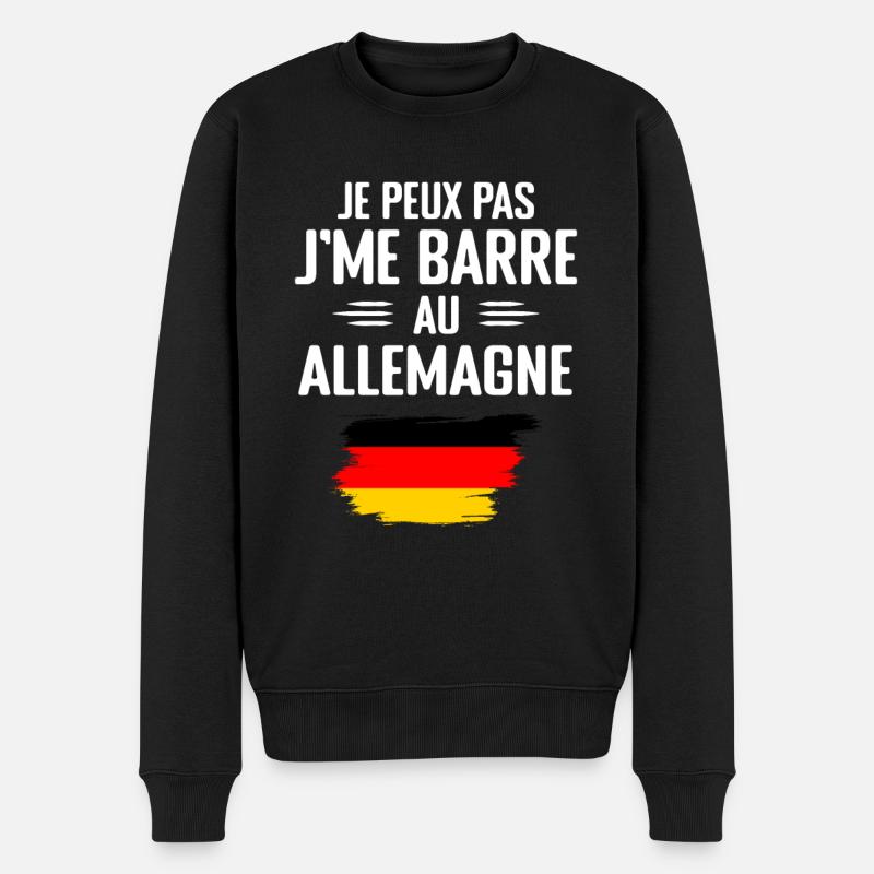 Ich kann nicht in Deutschland bar sein - Männer Premium Bio Pullover - Schwarz