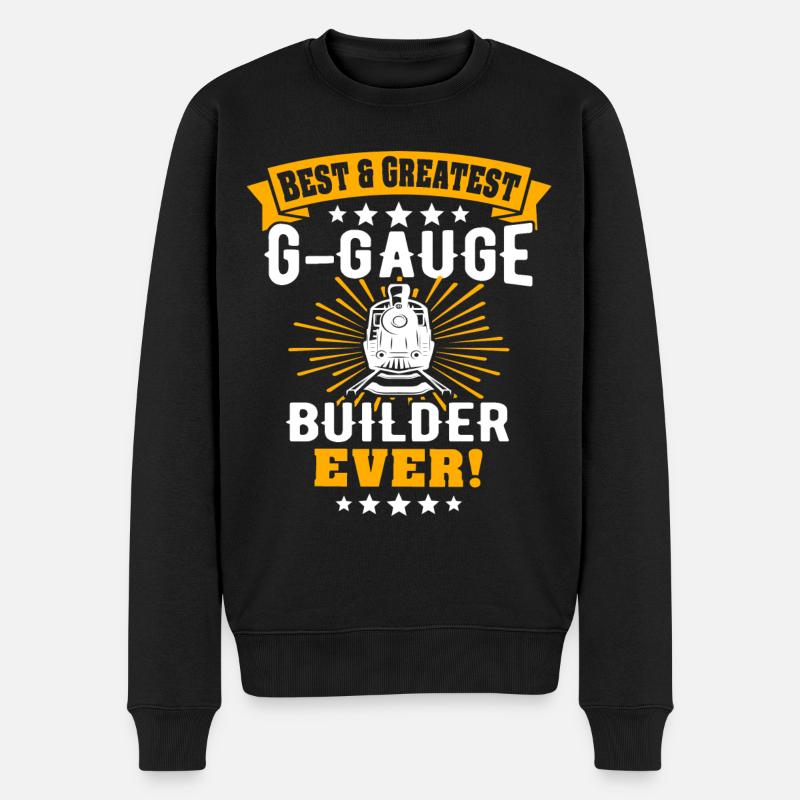 Gartenbahn Garteneisenbahn Spur G - Männer Premium Bio Pullover - Schwarz