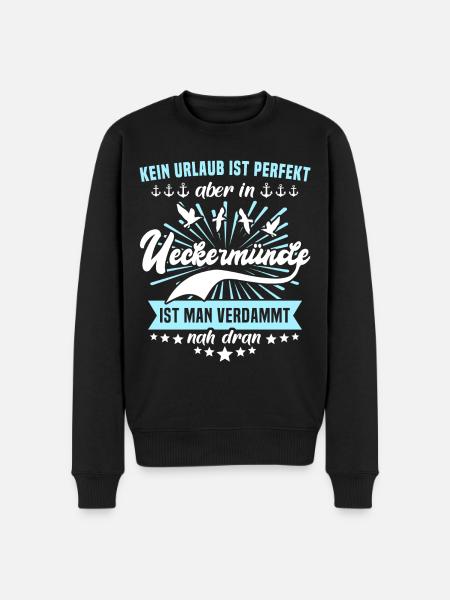 Ueckermünde Sprüche Ueckermünder Spruch - Männer Premium Bio Pullover - Schwarz