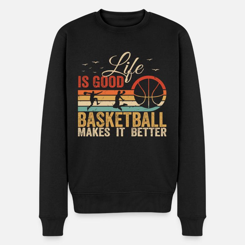 Basketball Lover - Pull Premium bio Homme - noir