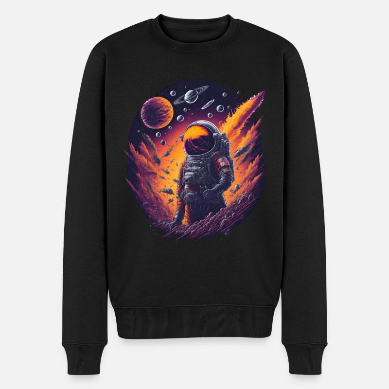 Fantaisie spatiale - Pull Premium bio Homme - noir