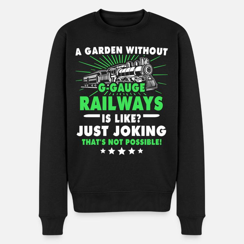 Garteneisenbahn Modelleisenbahn Spur G - Männer Premium Bio Pullover - Schwarz