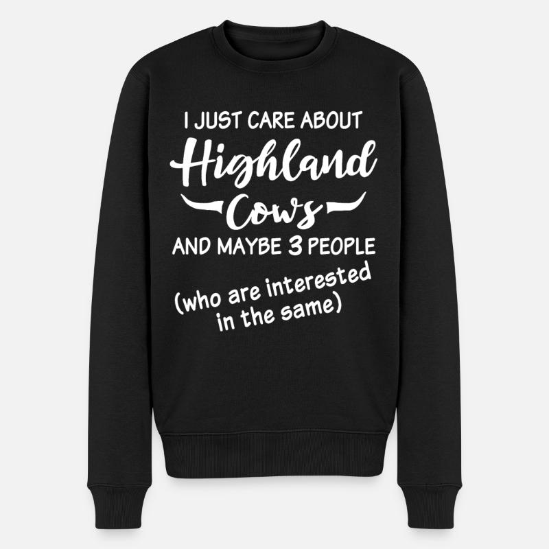 Vache des Highlands - Pull Premium bio Homme - noir