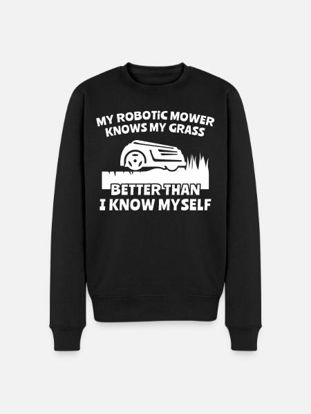 Robotic lawn mower - Men's Premium Organic Jumper - black