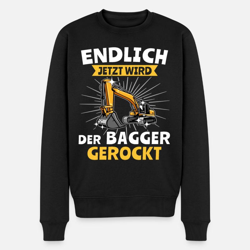Bagger Baggerfahrer - Männer Premium Bio Pullover - Schwarz