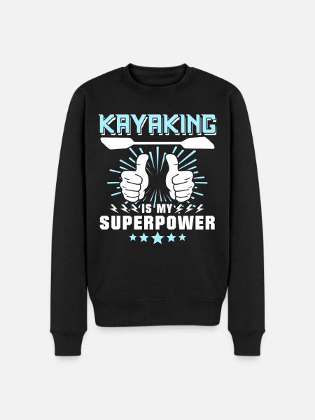Kayaking Kayakfahrer - Männer Premium Bio Pullover - Schwarz