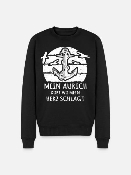 Aurich Sprüche Auricher Spruch - Männer Premium Bio Pullover - Schwarz