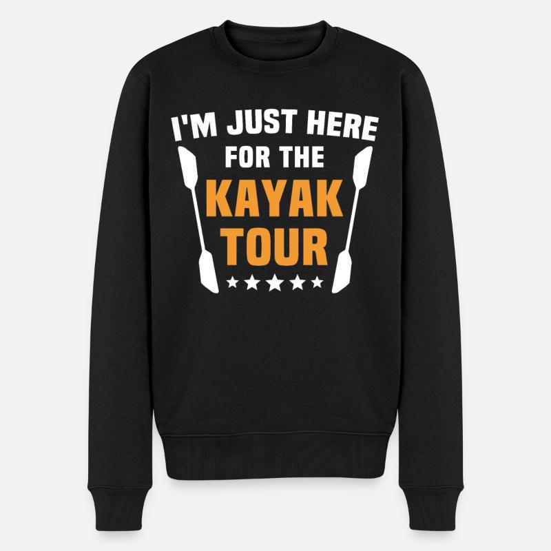 Kayaking - Männer Premium Bio Pullover - Schwarz