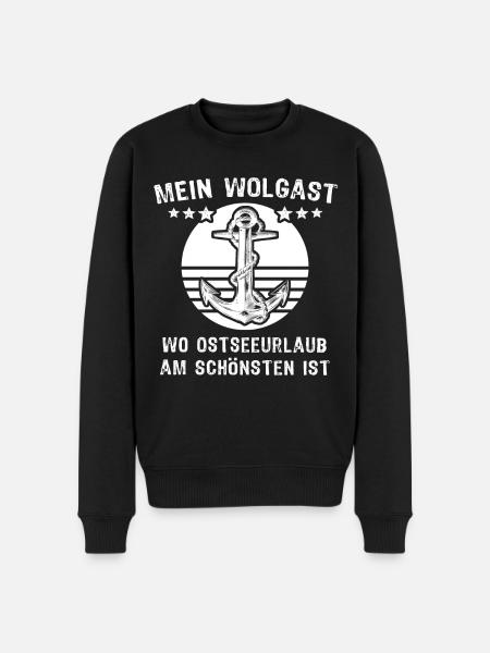 Wolgast Sprüche Wolgaster Spruch - Männer Premium Bio Pullover - Schwarz