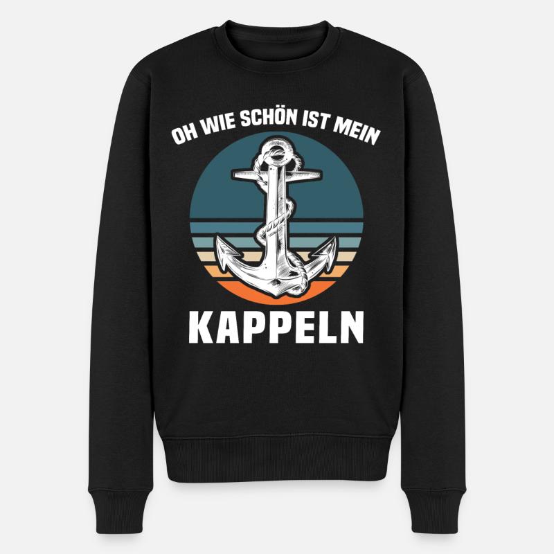 Kappeln Kappelner Spruch - Männer Premium Bio Pullover - Schwarz