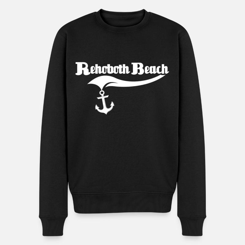 Plage de Rehoboth Delaware - Pull Premium bio Homme - noir