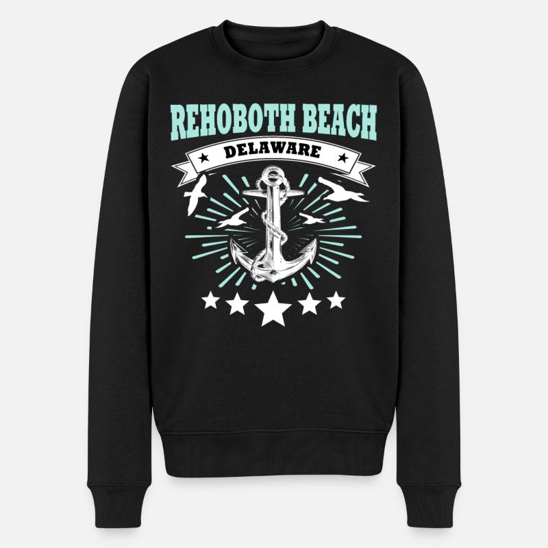 Rehoboth Beach - Männer Premium Bio Pullover - Schwarz