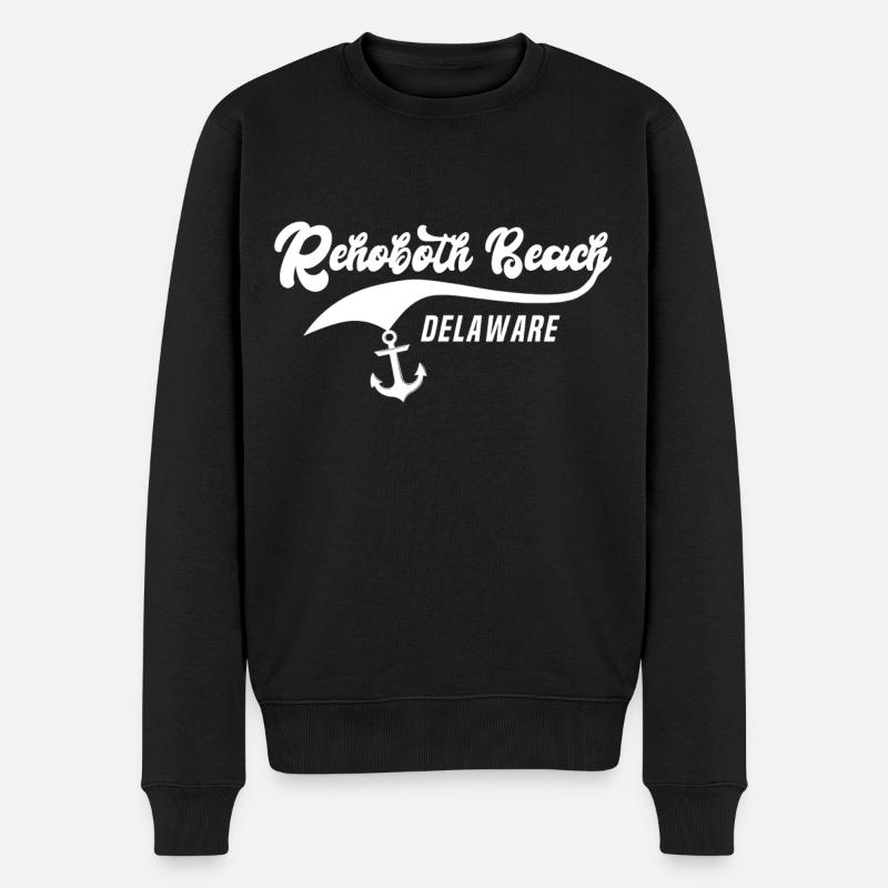 Plage de Rehoboth Delaware - Pull Premium bio Homme - noir