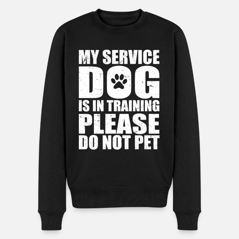 Mein Assistenzhund ist in Ausbildung, Hund - Männer Premium Bio Pullover - Schwarz