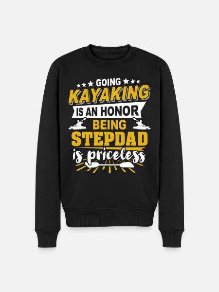 Kayak Stepdad Kayaking - Men's Premium Organic Jumper - black