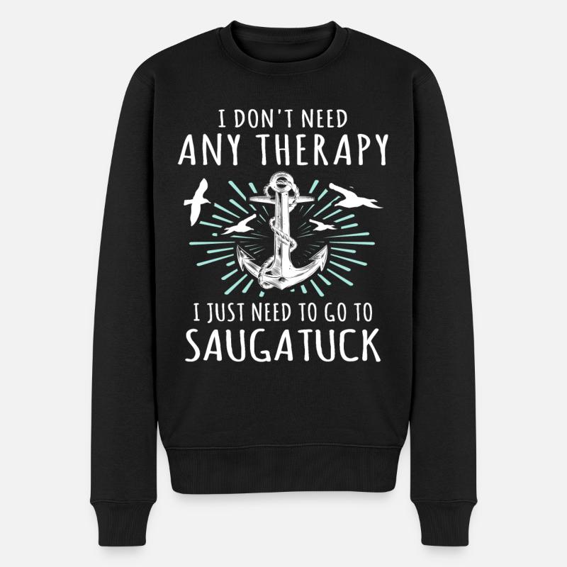 Souvenir Saugatuck - Pull Premium bio Homme - noir