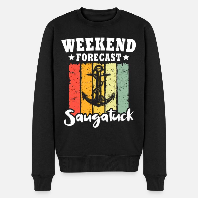 Saugatuck Michigan - Männer Premium Bio Pullover - Schwarz
