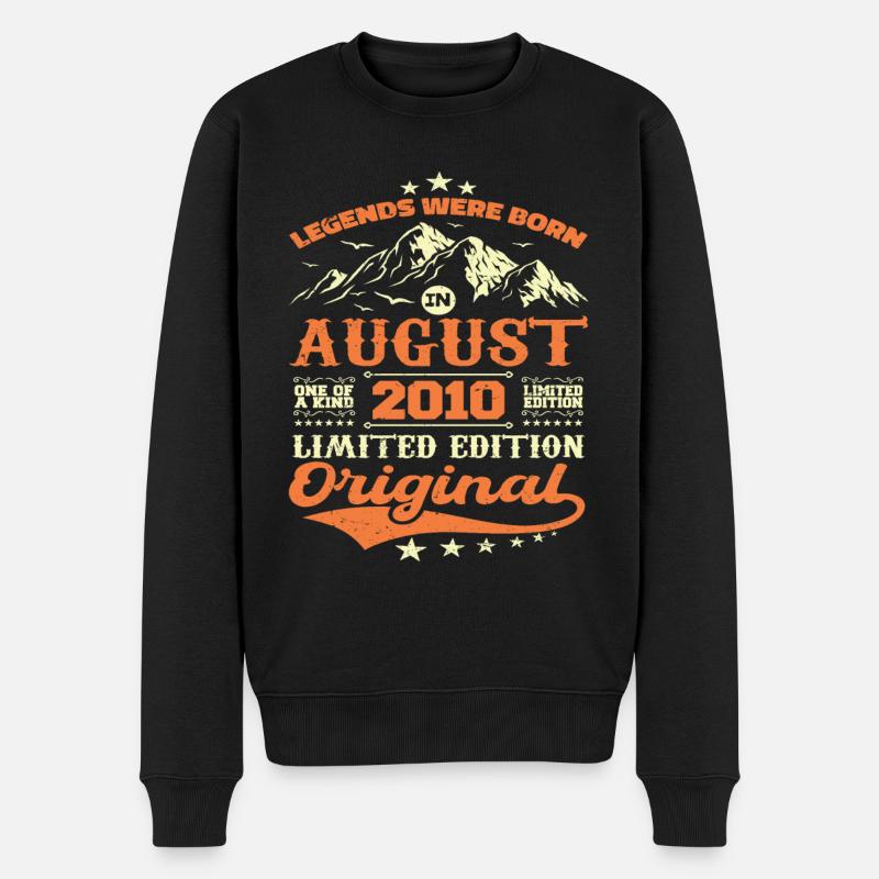 Août 2010 Anniversaire 2010 légendes Août - Pull Premium bio Homme - noir