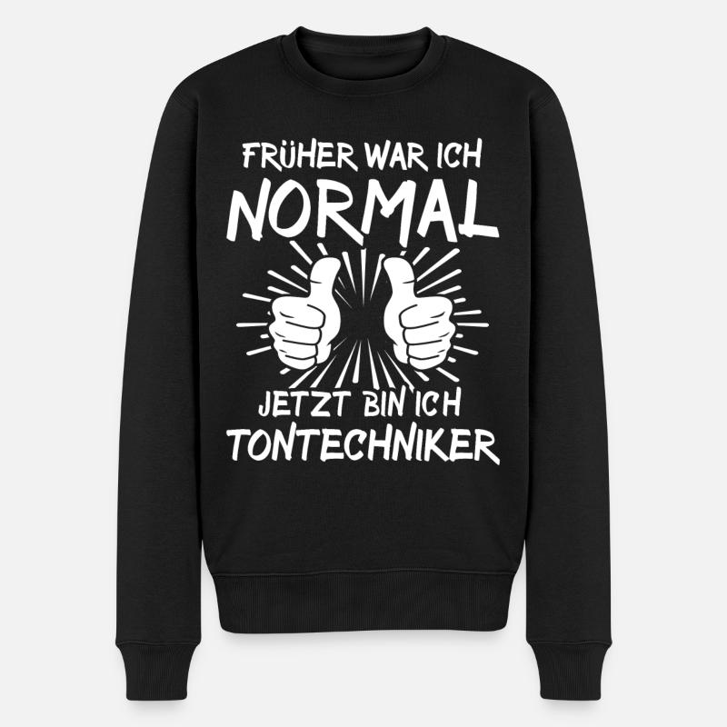 Tontechniker - Männer Premium Bio Pullover - Schwarz