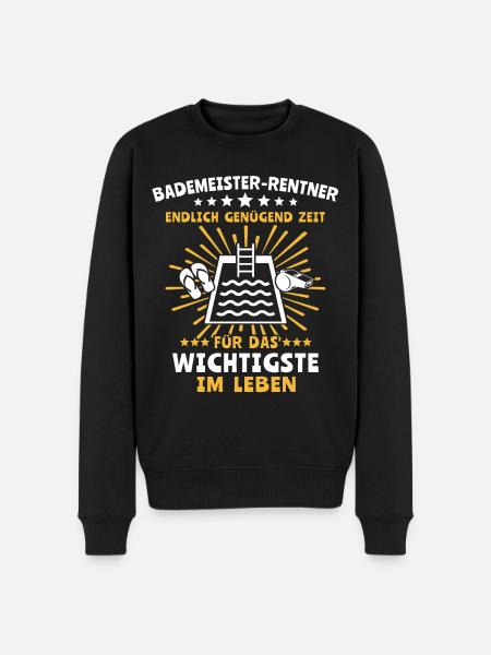 Schwimmmeister - Männer Premium Bio Pullover - Schwarz