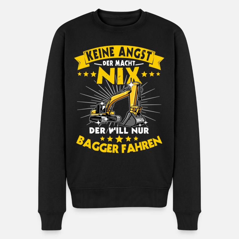 Baggerführer Baggerfahrer - Männer Premium Bio Pullover - Schwarz